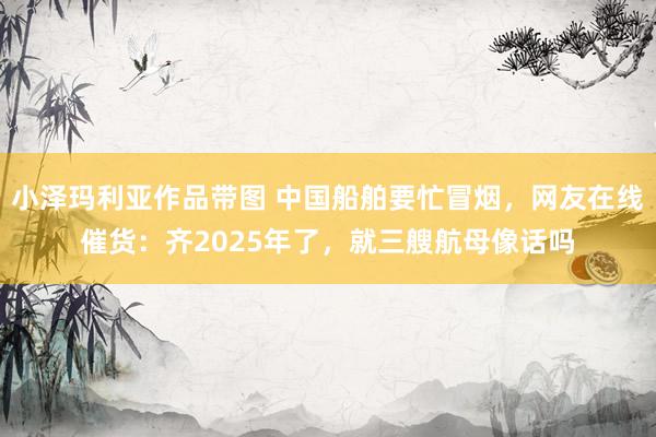 小泽玛利亚作品带图 中国船舶要忙冒烟，网友在线催货：齐2025年了，就三艘航母像话吗