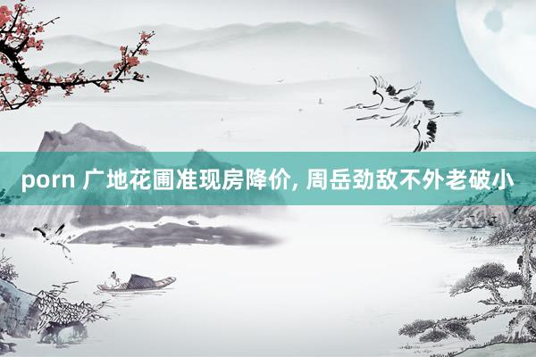 porn 广地花圃准现房降价， 周岳劲敌不外老破小